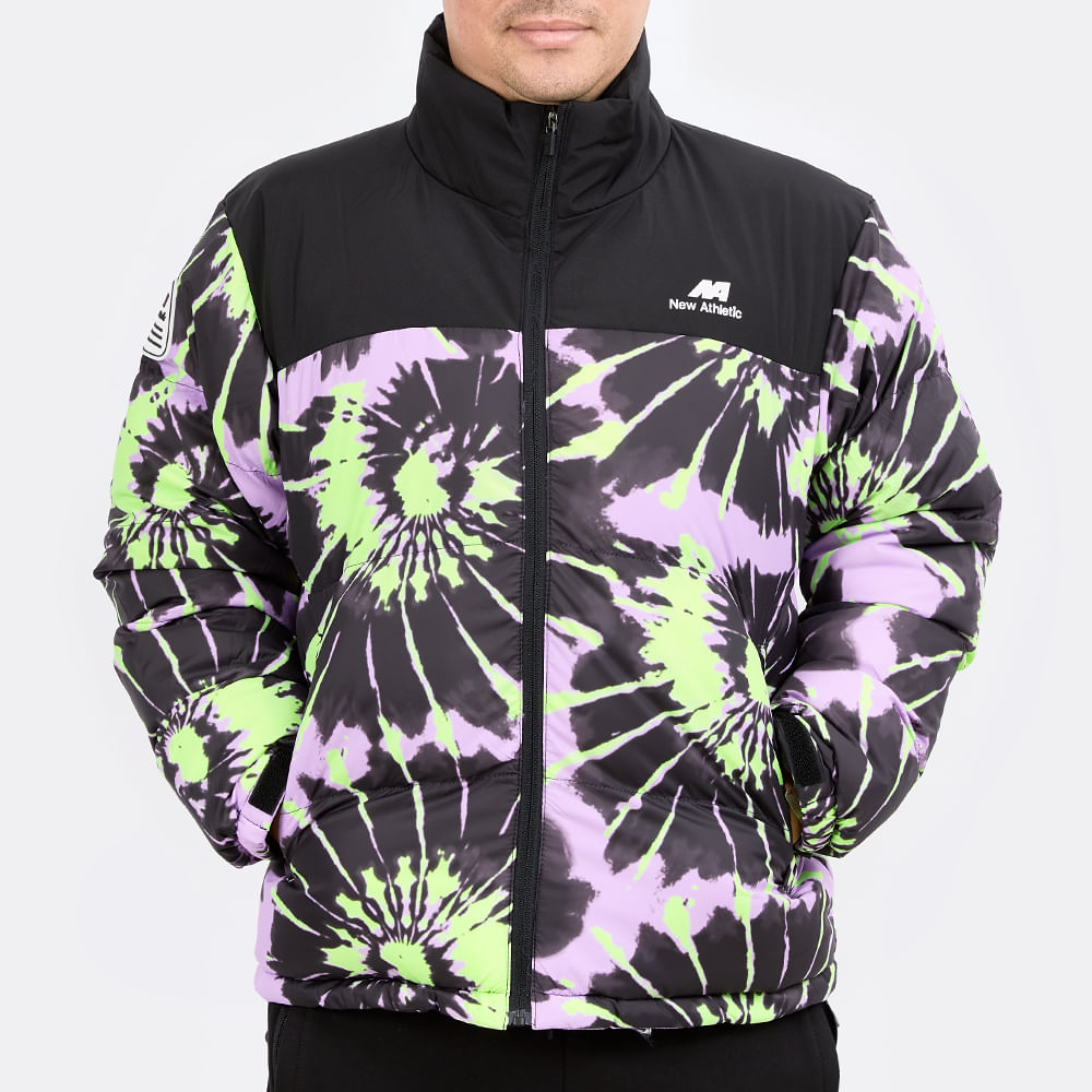 Casaca New Athletic Kenny Negro Con Verde Neón Hombre