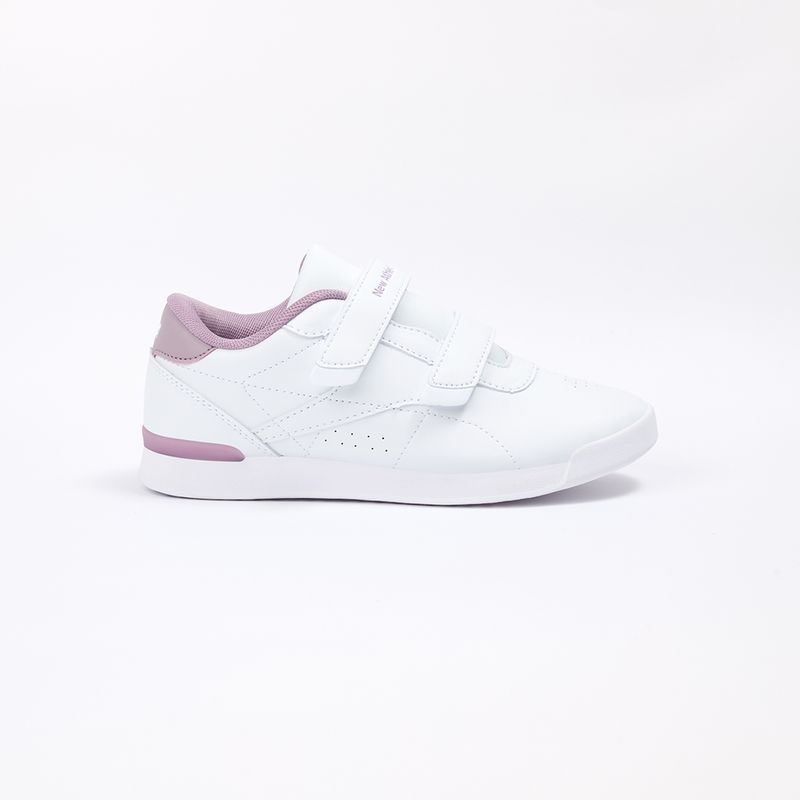 ZAPATILLAS NEW ATHLETIC TENNIS RUBBET06 KIDS BLANCO CON UVA PARA NIÑA