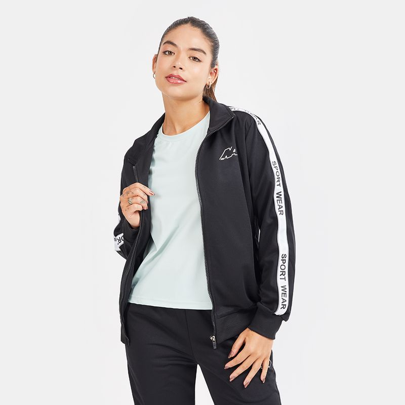 ROPA NEW ATHLETIC BUZO SPORTWEAR16 NEGRO PARA MUJER