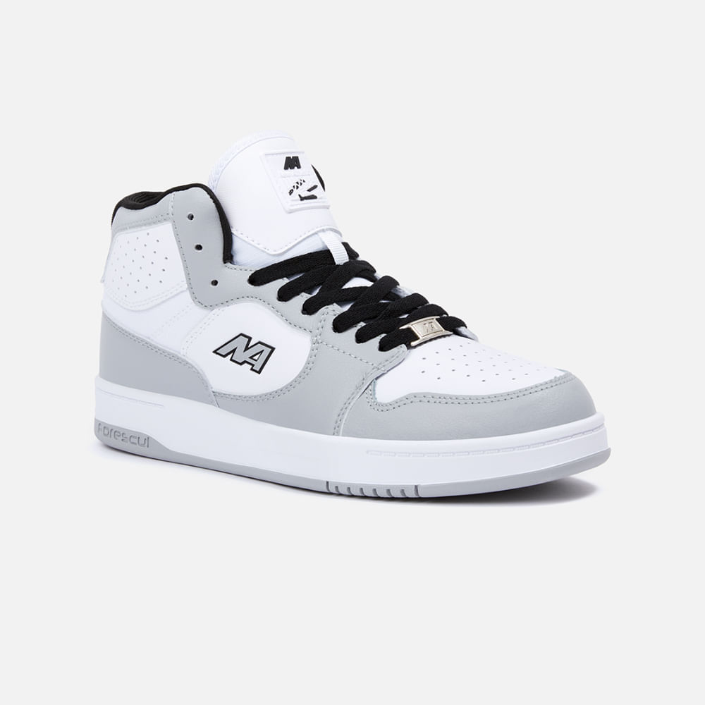 Zapatillas New Athletic Skateboarding Flip26 Gris Con Blanco Para Mujer