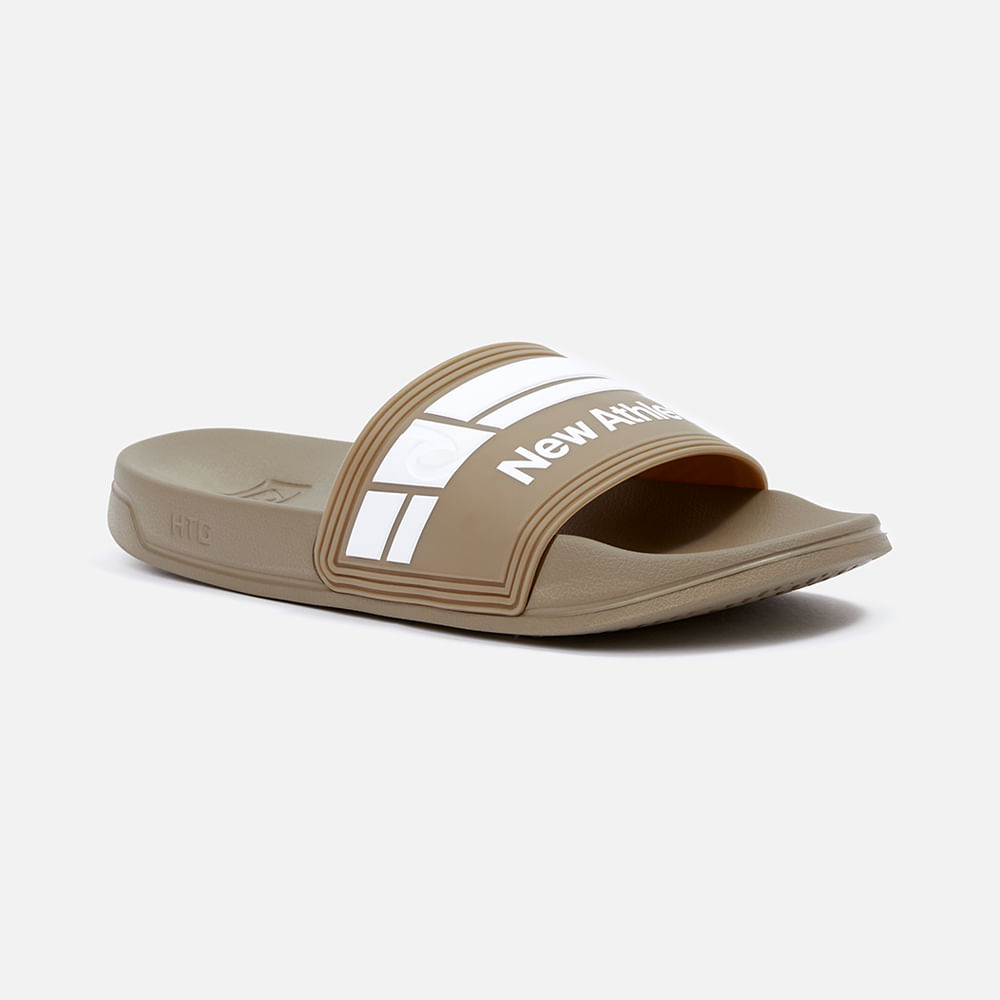 Sandalias New Athletic Htg01 Marron Con Blanco Para Mujer