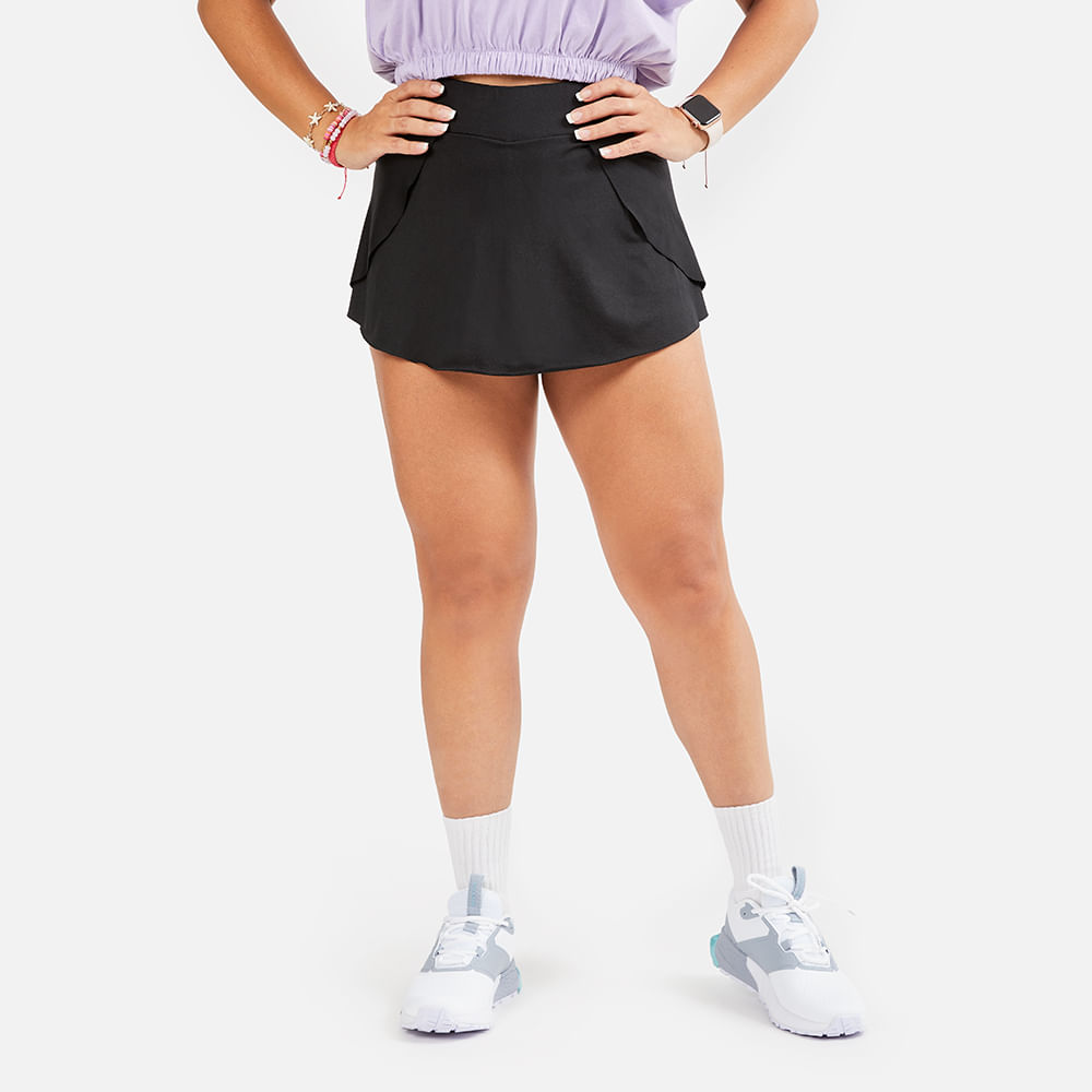 Ropa New Athletic Falda Biker Ariana Negro Para Mujer