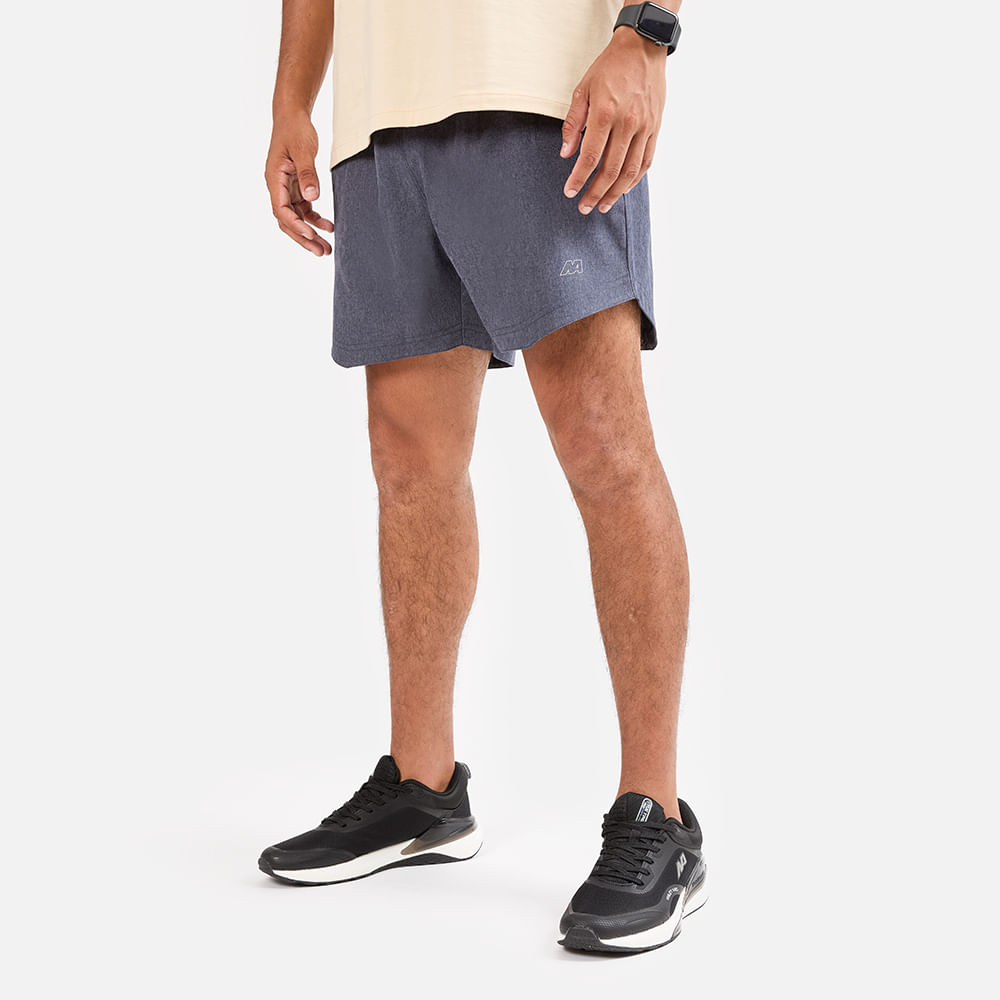 Ropa New Athletic Short Fabio Azul Jaspe Para Hombre