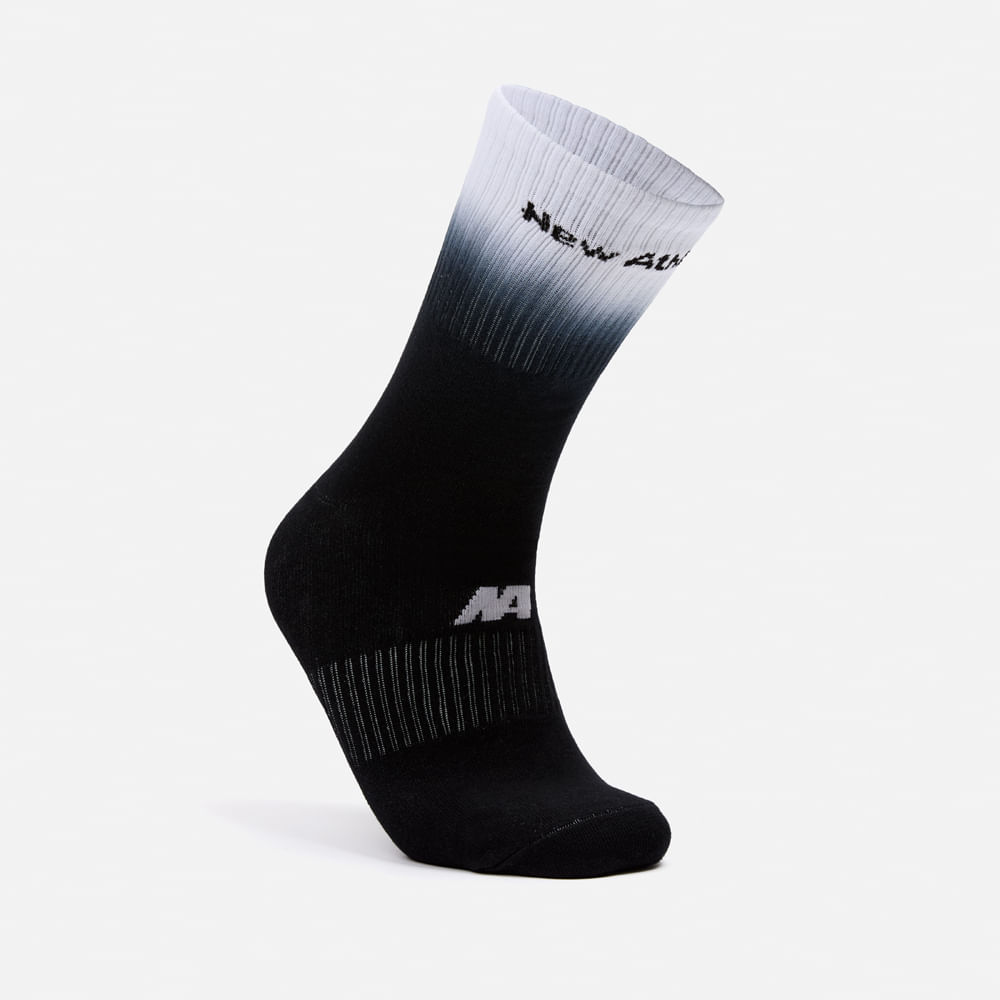 Medias New Athletic Canillera44 Negro Con Blanco Unisex