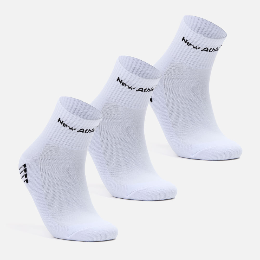 Medias Pack De 3 New Athletic Tobilleras14 Blanco Unisex