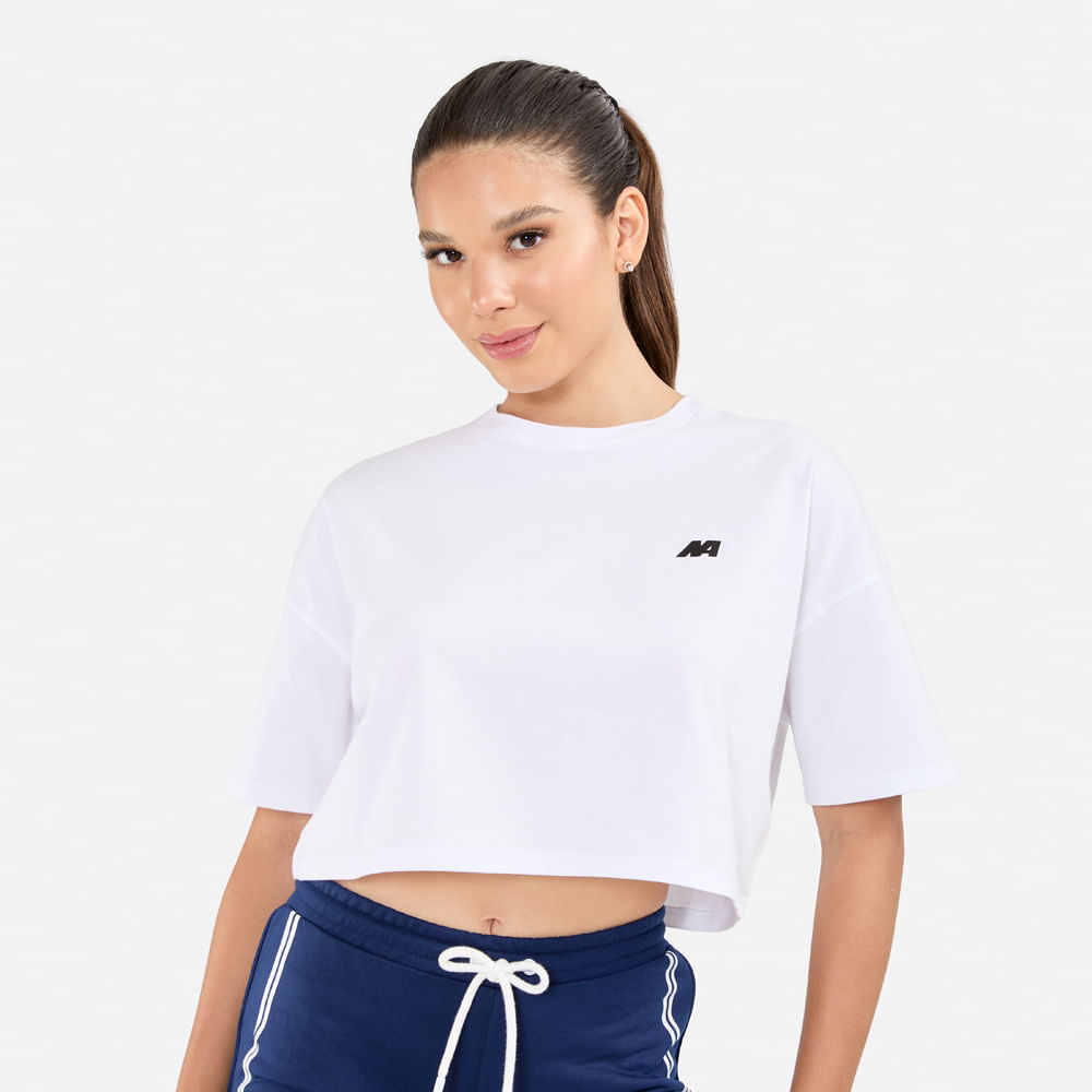 Polo Crop New Athletic Jimena Blanco Mujer