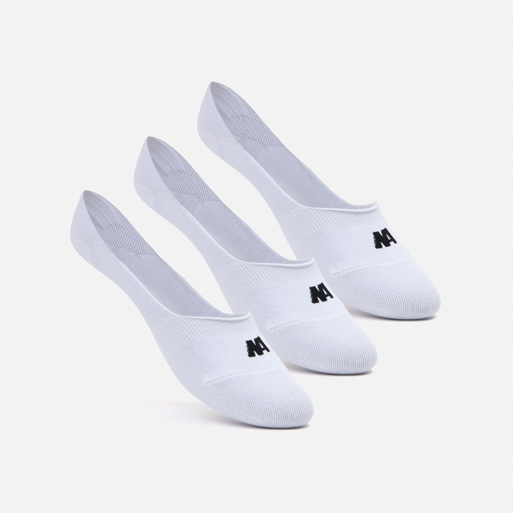 Medias Pack De 3 New Athletic Invisible04 Blanco Unisex