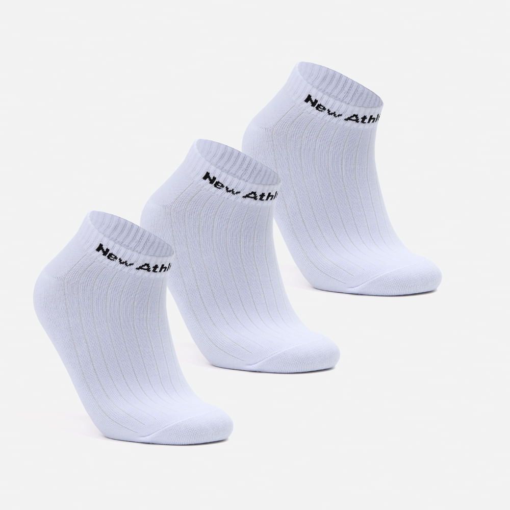 Medias Pack De 3 New Athletic Talonera09 Blanco Unisex