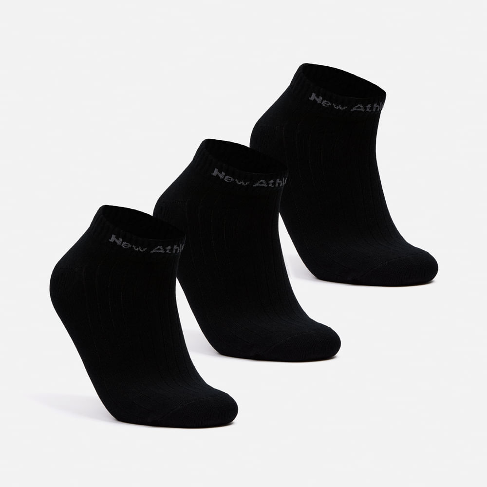 Medias Pack De 3 New Athletic Talonera09 Negro Unisex