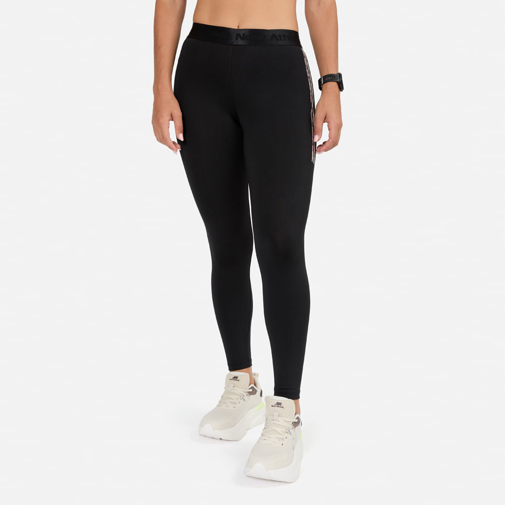 Legging New Athletic Flor Negro Mujer