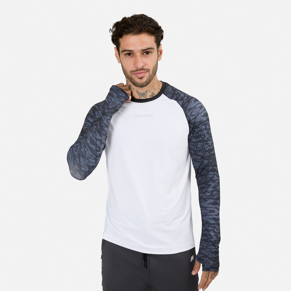 Polo Ml New Athletic Harry Blanco Con Plomo Hombre
