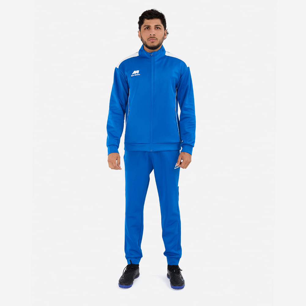 Buzo New Athletic Reflex48 Azulino Con Blanco Hombre