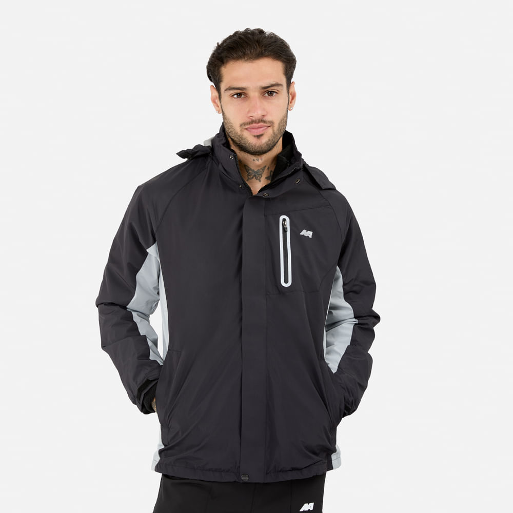 Cortaviento New Athletic Nexor Negro Con Gris Hombre