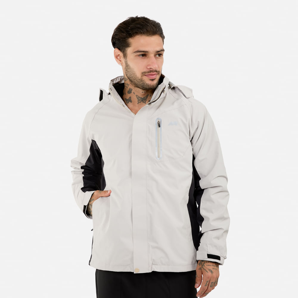 Cortaviento New Athletic Nexor Beige Con Negro Hombre
