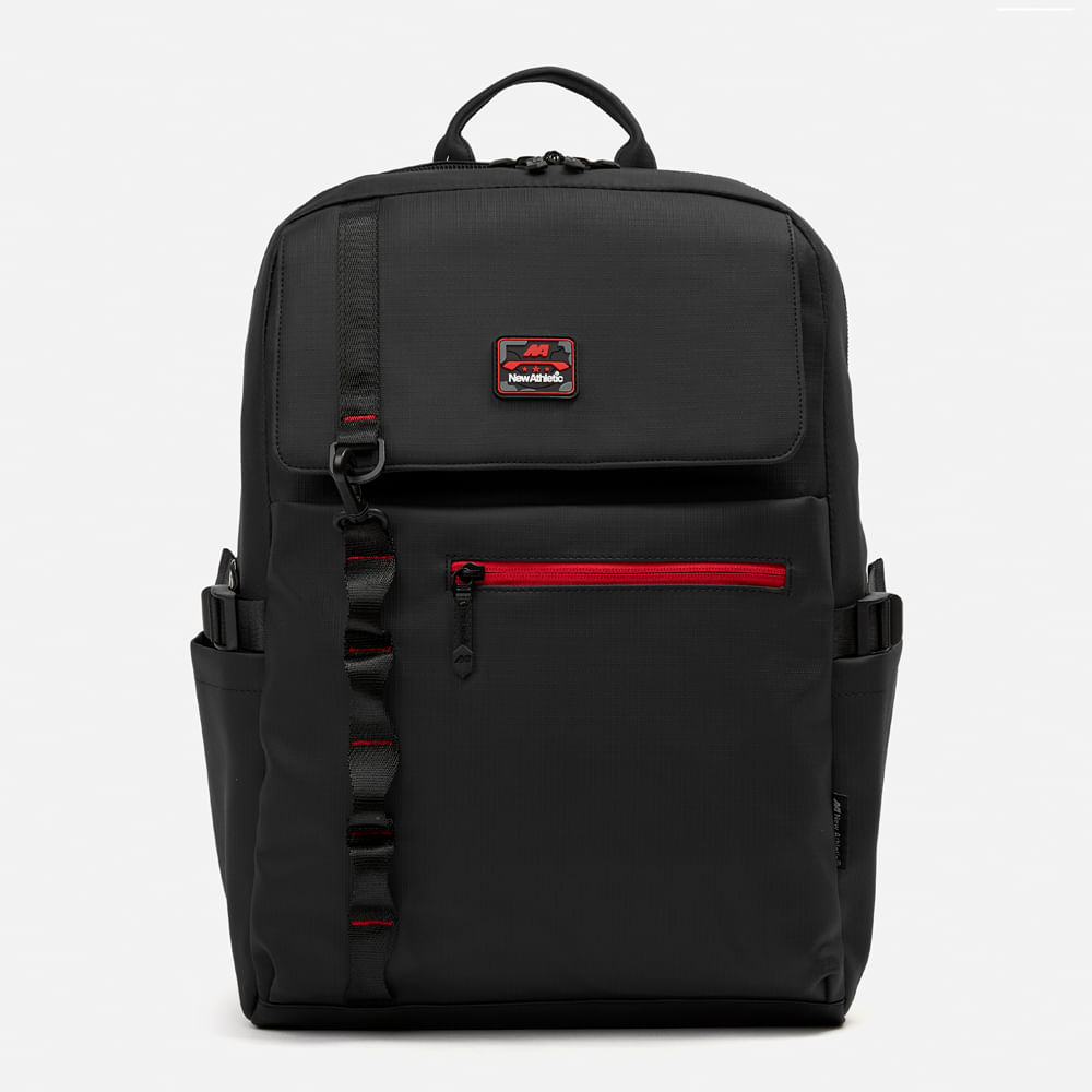 Mochila New Athletic Vortika70 Negro Con Rojo Unisex