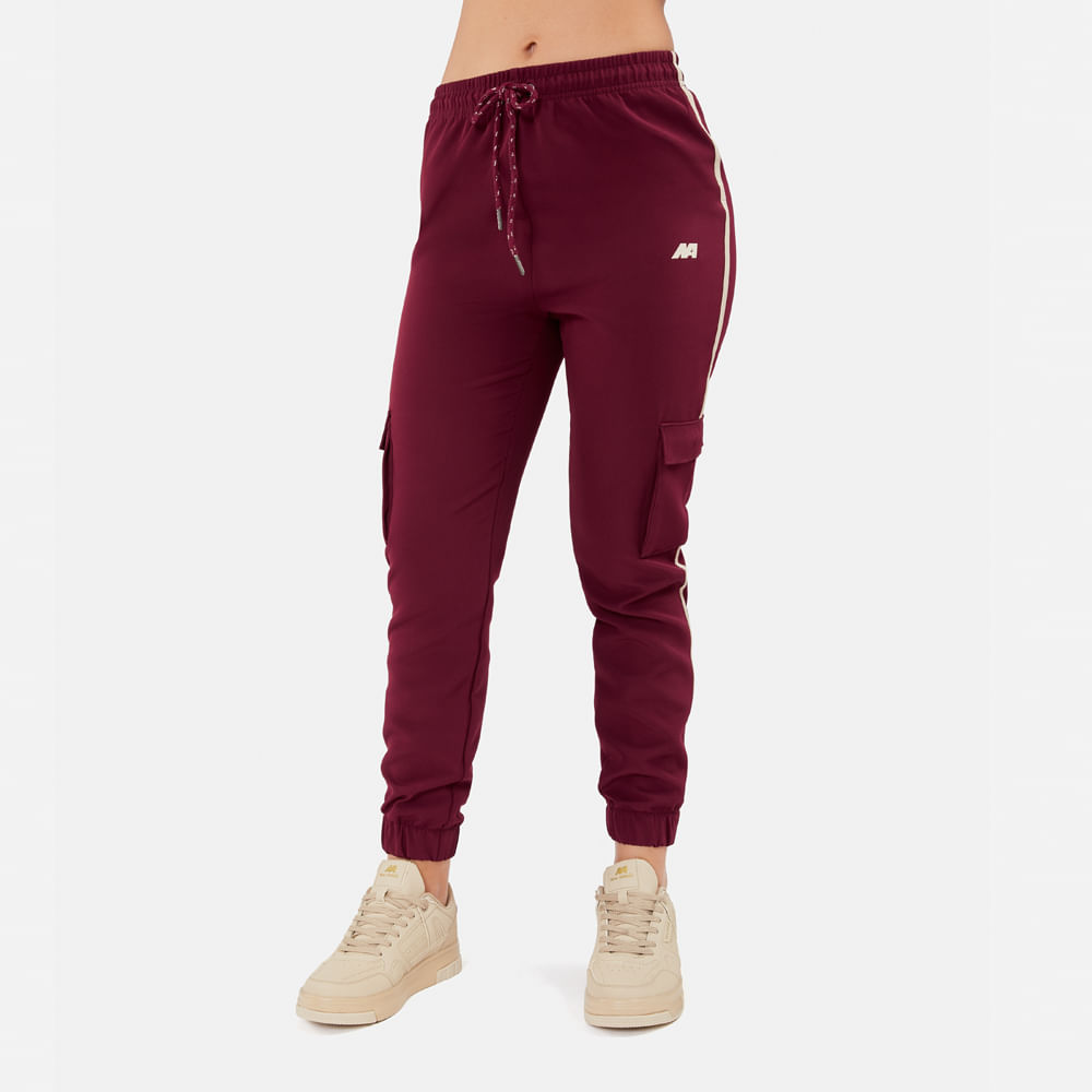 Jogger Cargo New Athletic Eme Vino Mujer