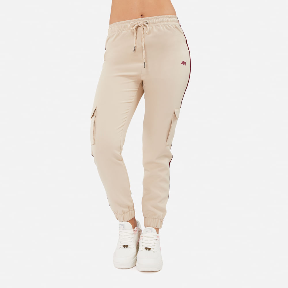 Jogger Cargo New Athletic Eme Beige Mujer