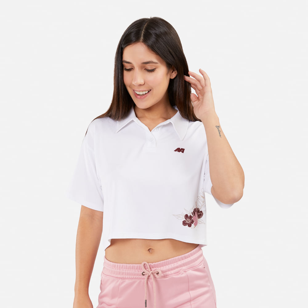 Polo Mc New Athletic Lizzi Blanco Con Vino Mujer