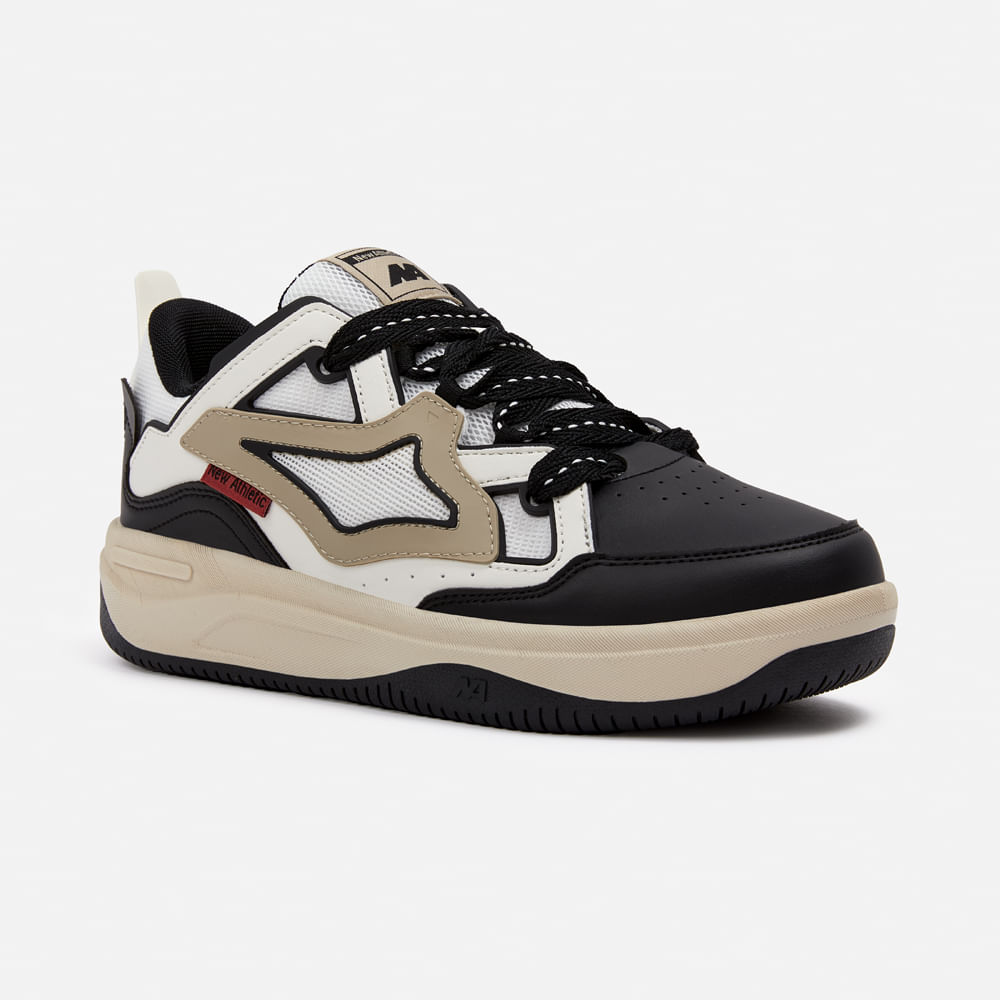 Zapatillas New Athletic Skateboarding Kuel94 Negro Con Crema Hombre