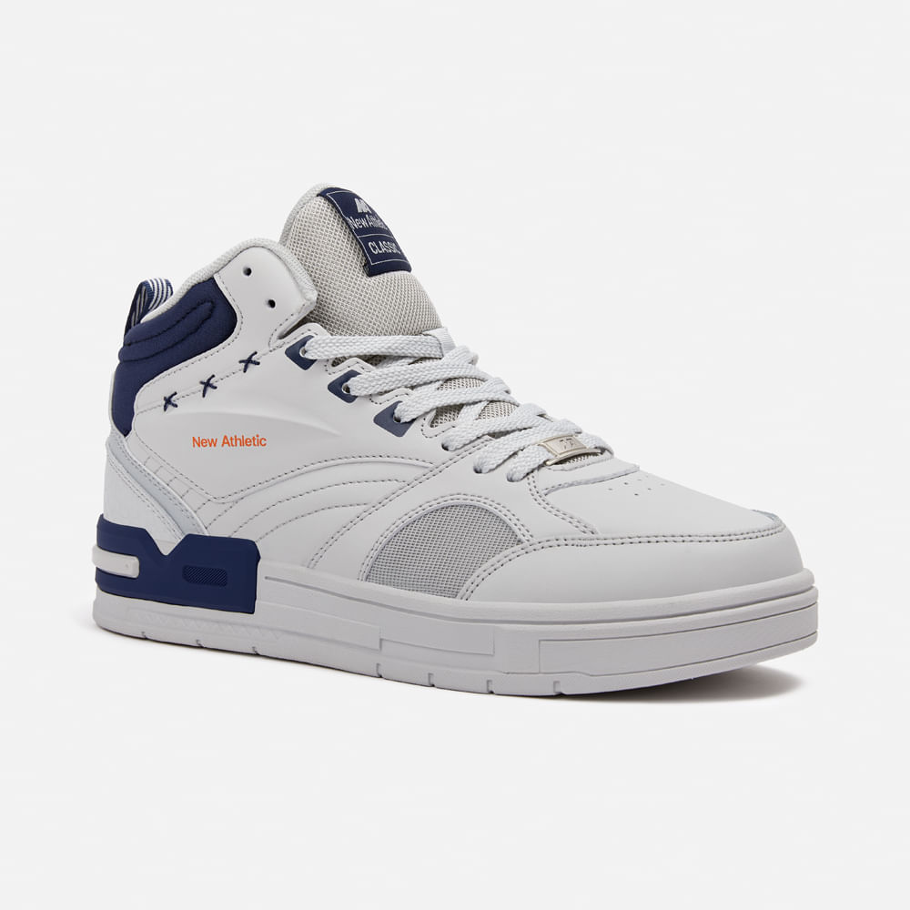 Zapatillas New Athletic Skateboarding Square106 Gris Con Azul Oscuro Hombre