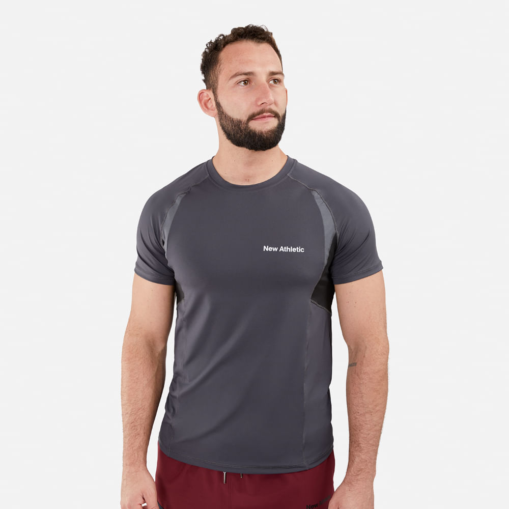 Polo Mc New Athletic Yareth Plomo Con Negro Hombre