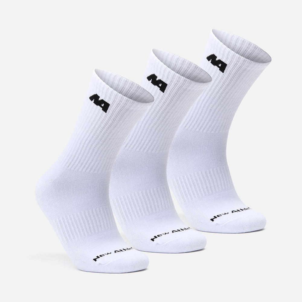 Medias Pack De 3 New Athletic Canillera56 Blanco Unisex